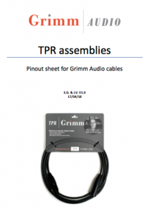 TPR Assemblies pinout document